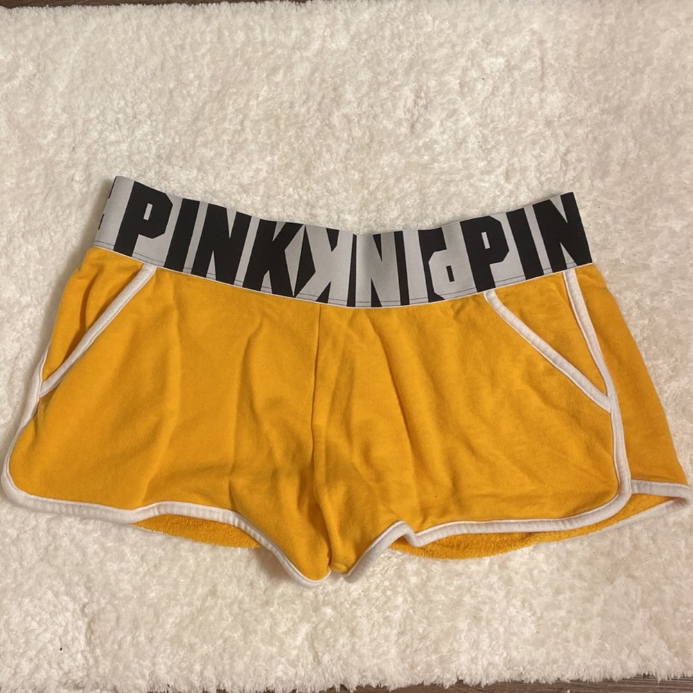 Yellow and white Victoria secret shorts